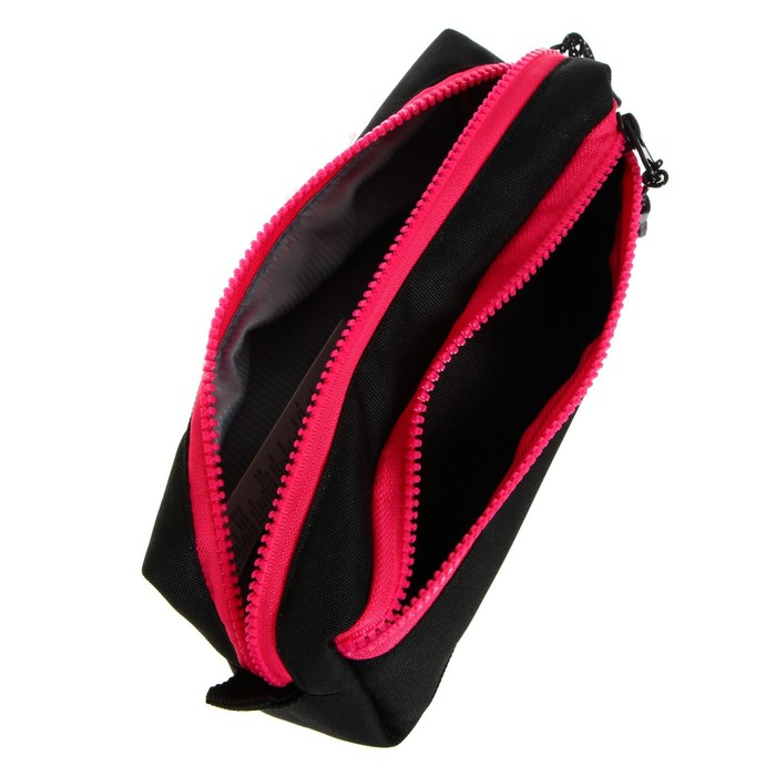 Пенал мягкий, 2 отделения, объёмный, 100 х 210 х 50 мм, Erich Krause, Black&Pink 48999 Пенал мягкий, 2 отделения, объёмный, 100 х 210 х 50 мм, Erich Krause, Black&Pink 48999
