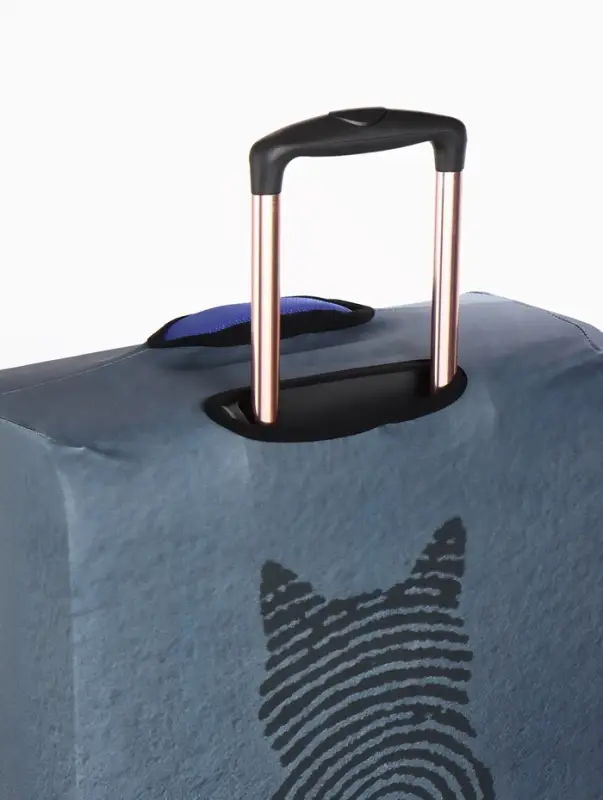 Чехол для чемодана &laquo;Кот&raquo;, 24", синий