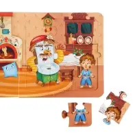 Книга картонная "Сказки в пазлах", 5 пазлов, 12 стр., Корней Чуковский