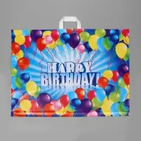 Пакет "Happy Birthday", полиэтиленовый с петлевой ручкой, 70 х 55, 90 мк