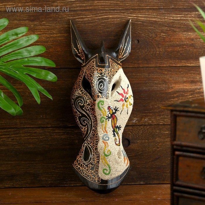 Маска дерево Маска дерево "Зебра" 30х11х4,5 см