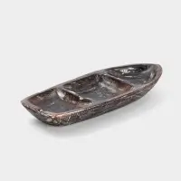 Менажница &laquo;Лодочка&raquo;, 30&times;13&times;5 см, дерево джати, коричневая