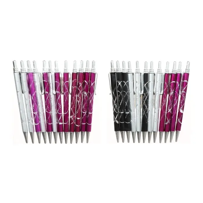 Ручка шариковая, автоматическая, Ручка шариковая, автоматическая, "Завитки" 0.5 мм, стержень синий, МИКС