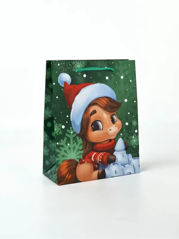 Пакет ламинированный «С Новым годом!», коняшка, MS 18 × 23 × 8 см Пакет ламинированный «С Новым годом!», коняшка, MS 18 × 23 × 8 см