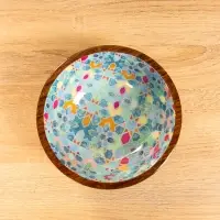 Чаша "Калейдоскоп" 18х18х8 см, дерево шишам