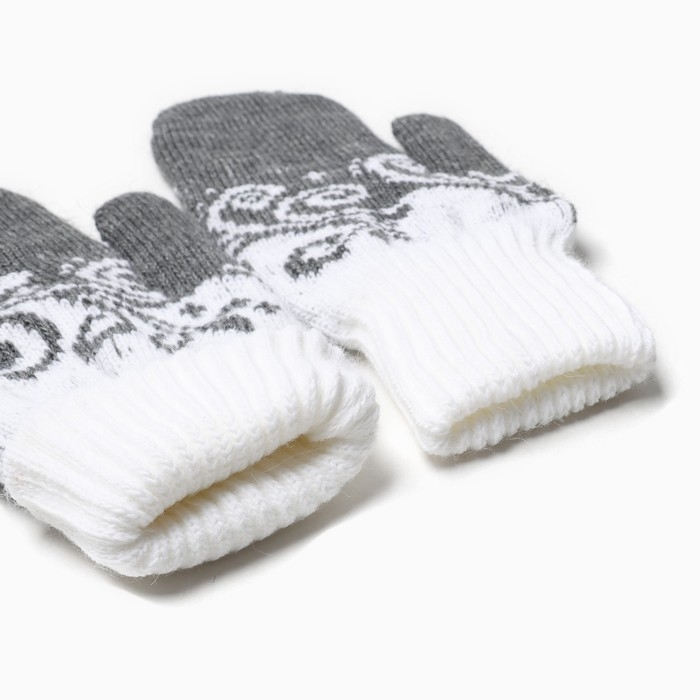 Варежки женские, цвет серый, размер 18 Варежки женские, цвет серый, размер 18