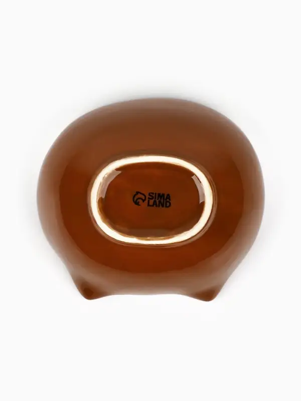 Тарелка суповая керамическая &laquo;Медведь&raquo;, 13&times;11&times;5.5 см, 300 мл