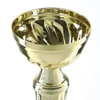Кубок 151С, наградная фигура, золото, подставка камень, 22 см