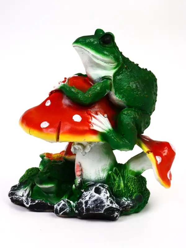 Садовая фигура 38 х 32 х см полистоун Лягушки и мухоморы