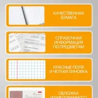 Предметная тетрадь по мировой художественной культуре Hatber &laquo;Буквица&raquo;, 48 листов, в клетку, со справочным материалом, обложка из мелованного к...