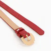 Ремень женский тонкий, 110&times;1.8 см, пряжка металл, красный