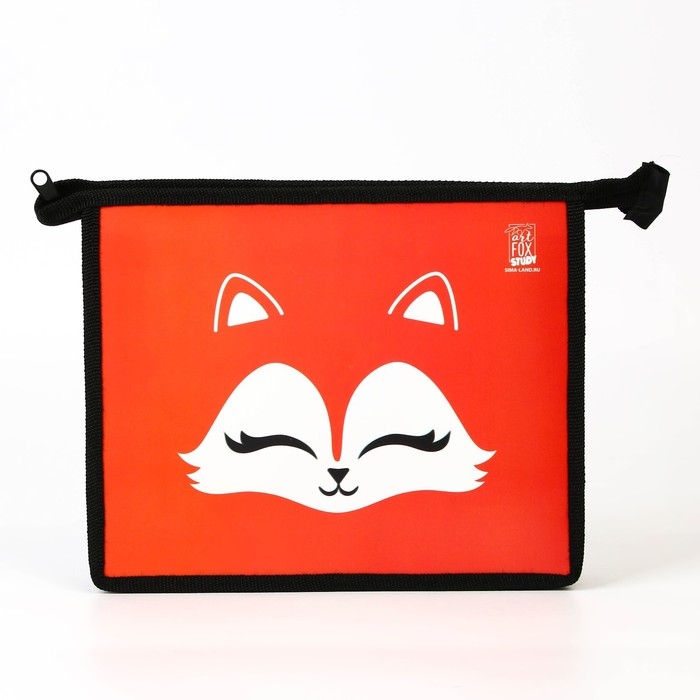 Папка для тетрадей А5 на молнии сверху пластик ПМ-А5-29 «Лиса» Папка для тетрадей А5 на молнии сверху пластик ПМ-А5-29 «Лиса»