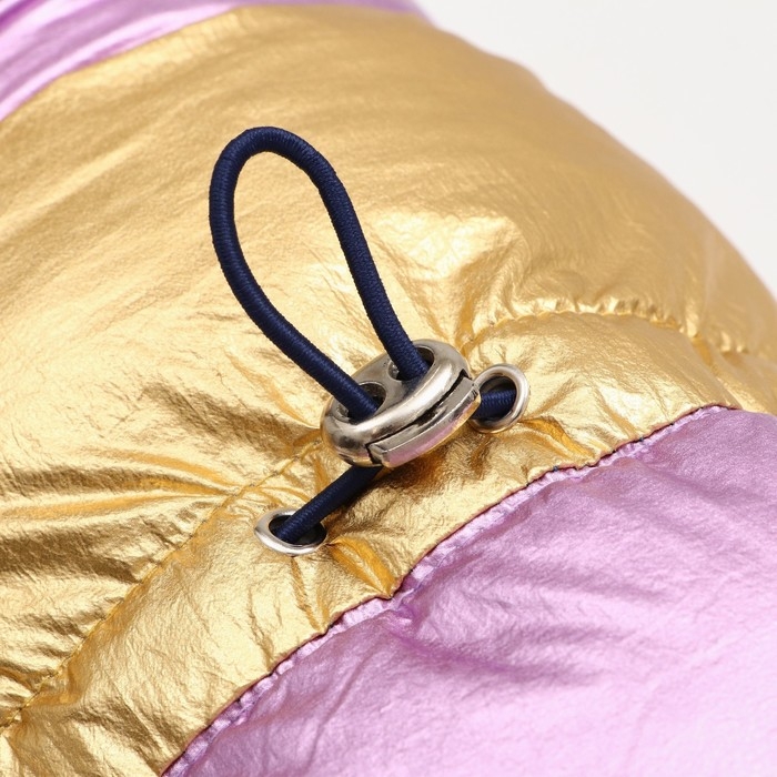 Комбинезон "Блик" с утяжкой, размер 16 (ДС 36 см, ОГ 46 см, ОШ 35 см), золото-лавандовый