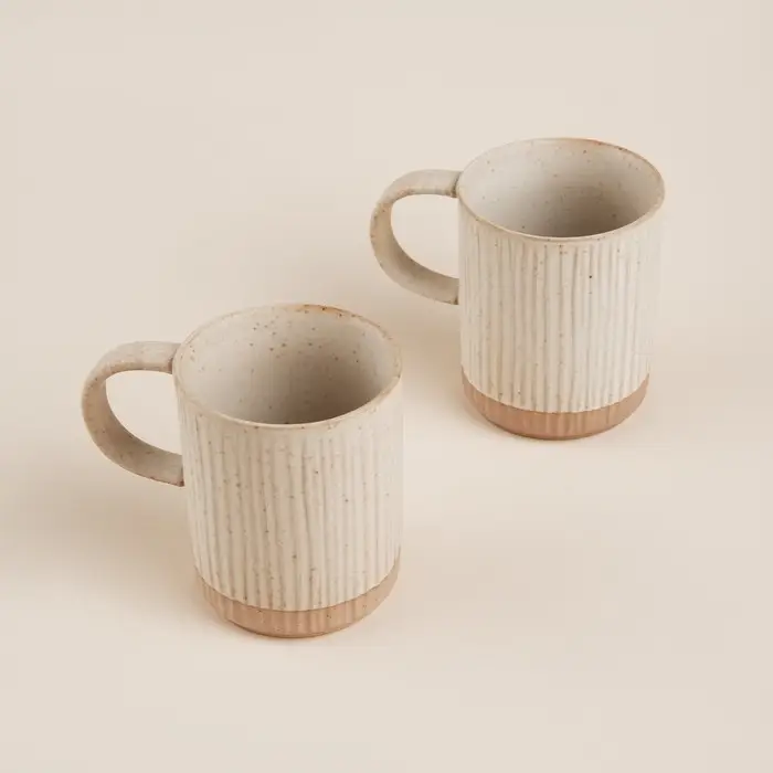 Набор кружек керамических SL Home &laquo;Виенто&raquo;, 350 мл, бежевый
