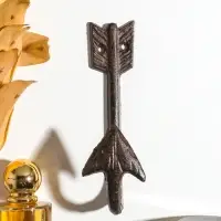 Крючок настенный &laquo;Изогнутая стрела&raquo;, ключница декоративная, чугун, 15.5&times;4.8&times;5.8 см