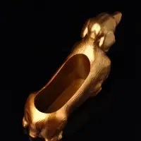 Подставка для мелочей "Такса" 16х10х6 см, бронза