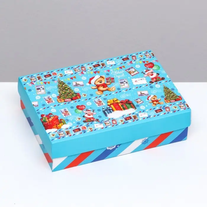 Подарочная коробка сборная «Зимушка», 21×15×5.7 см Подарочная коробка сборная «Зимушка», 21×15×5.7 см