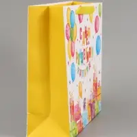 Пакет подарочный &laquo;С Днём рождения. Подарки&raquo;, 30&times;25.5&times;9 см