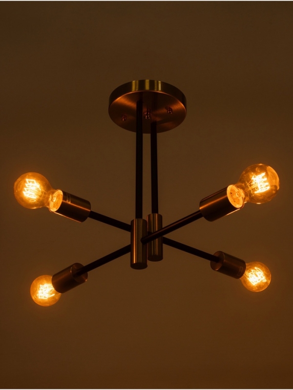 Люстра Люстра "Лора" 4х40Вт Е27 латунь 58х58х37см