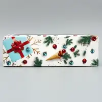 Коробка для кондитерских изделий с окном &laquo;Новогодняя&raquo;, 26 х 10 х 8 см