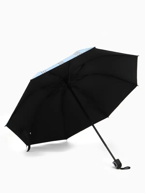 Зонт механический, ветроустойчивый, УФ, 8 спиц, R=47/55, d=94 см, голубой