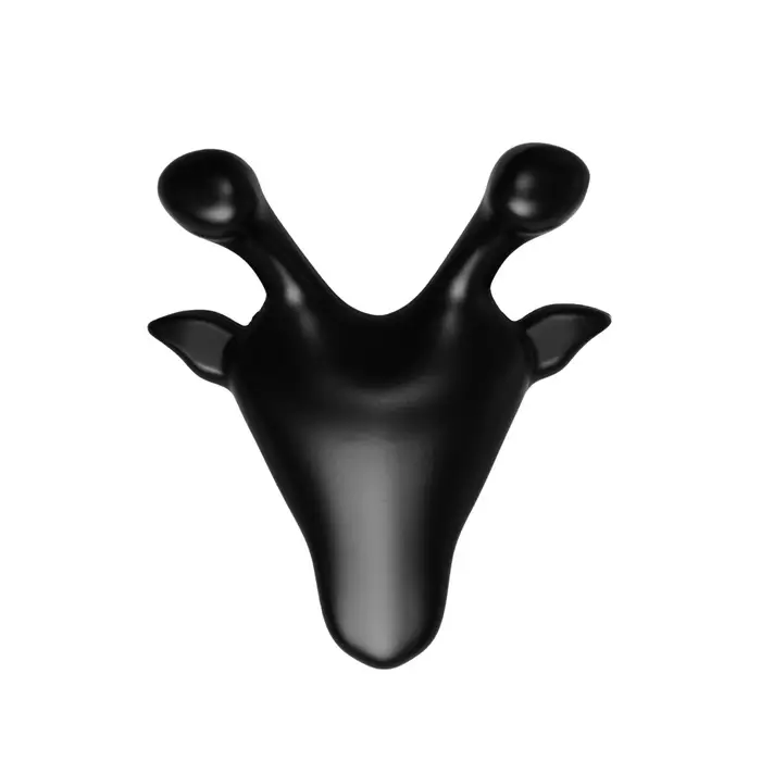 Крючок мебельный CAPPIO GIRAFFE, двухрожковый, цвет черный