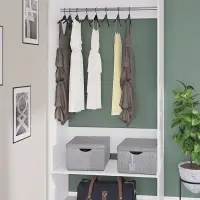 Вешалка модульной гардеробной системы «Модус», 2090×1000×520 мм, цвет белый Вешалка модульной гардеробной системы «Модус», 2090×1000×520 мм, цвет белый