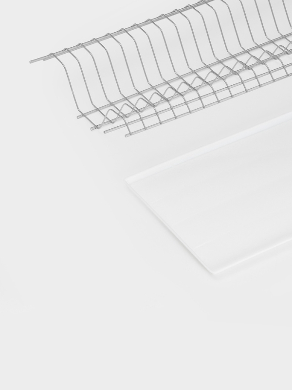 Сушилка для посуды с поддоном для шкафа 80 см, 76.5×25.6 см, хром