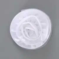 Бант  для волос, цвет белый большой (диаметр 17)