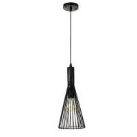 Светильник подвесной BayerLux &laquo;Конус&raquo;, 1&times;40 Вт, E27, чёрный, 15.5&times;15.5&times;110 см
