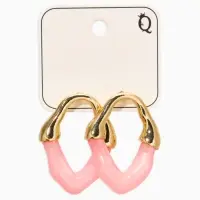 Серьги акрил &laquo;Сталактиты&raquo;, розовые в золоте