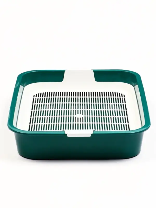 Туалет Туалет "Белла мини" для кошек, с сеткой, 35 х 26 х 6 см, Зеленый