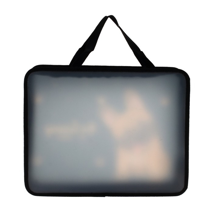 Папка с ручками А4, 330 х 260 х 75 мм, пластиковая, ручки-тесьма, Calligrata  Папка с ручками А4, 330 х 260 х 75 мм, пластиковая, ручки-тесьма, Calligrata "Бульдог"