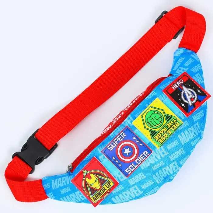 Сумка поясная детская для мальчика, 25&times;6&times;13 см, Мстители
