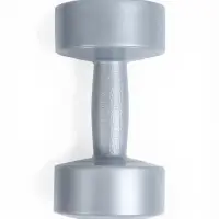 Гантели виниловые, 2 шт., 2 кг, серебристый металлик