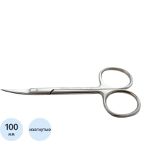 Ножницы остроконечные вертикально изогнутые,100 мм, J-22-210