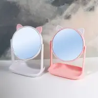 Зеркало с подставкой &laquo;Кошка&raquo; 16.5&times;22&times;11.7 см, (d=14.5 см), МИКС