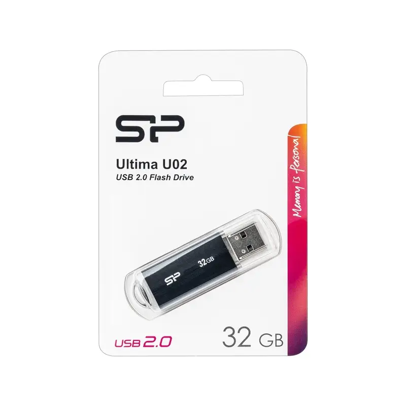USB накопитель 32 GB Silicon Power Ultima U02 Black