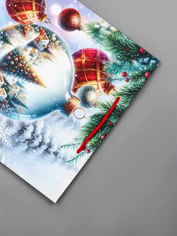 Пакет подарочный новогодний ламинированный, «Шар Новогодний» , 26×12×32 см Пакет подарочный новогодний ламинированный, «Шар Новогодний» , 26×12×32 см