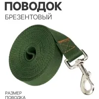 Поводок брезентовый, 3 м &times; 2.5 см, хаки