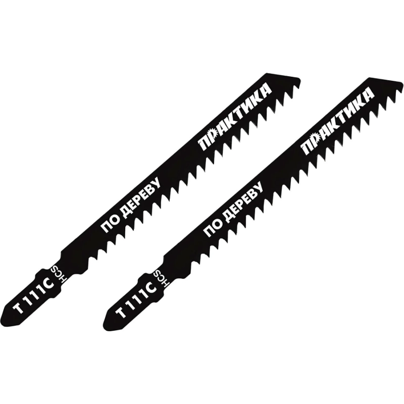 Пилка для лобзика по дереву, ДСП ПРАКТИКА T111C 100 х 75 мм (2шт) 034-465