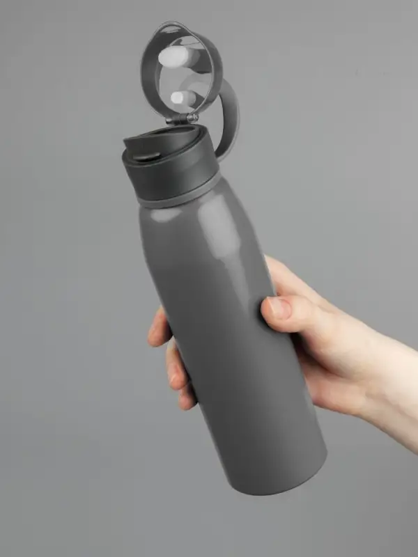 Бутылка для воды Billy Gym, матовая серая