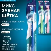 Зубная щетка мягкая Rendal Massager, микс 1 шт.