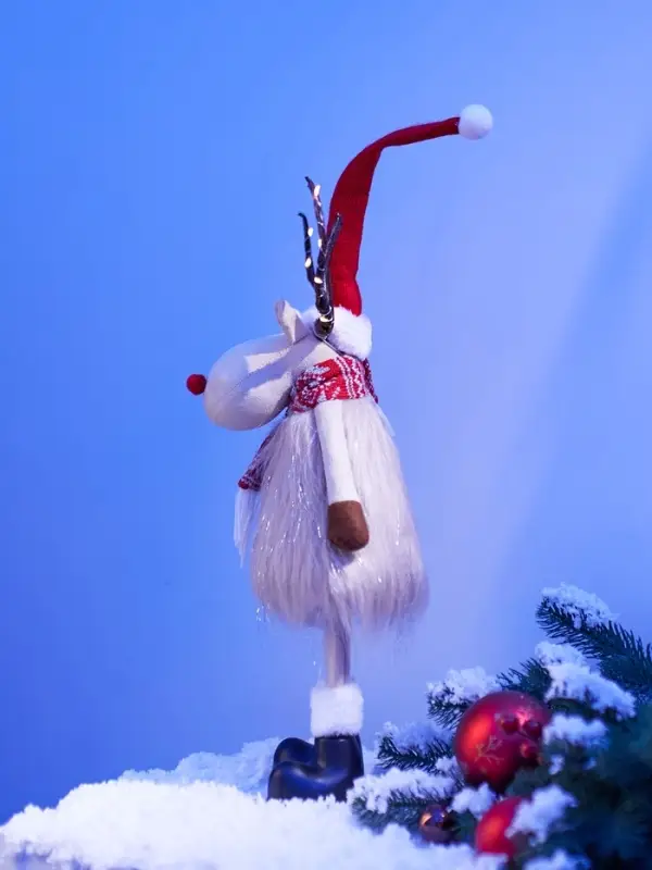 Фигура текстиль «Новогодний лосик» 58 см, 10 LED, от батареек CR2032×1, свечение тёплое белое Фигура текстиль «Новогодний лосик» 58 см, 10 LED, от батареек CR2032×1, свечение тёплое белое