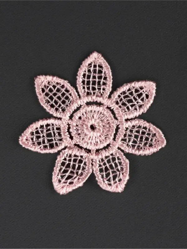 Аппликация для одежды «Цветок», кружевная, d=4.5 см, 10 шт., розовая Аппликация для одежды «Цветок», кружевная, d=4.5 см, 10 шт., розовая