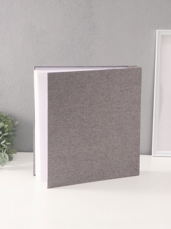 Фотоальбом на 500 фото 10х15 см Фотоальбом на 500 фото 10х15 см "Текстильный альбом" в коробке серый 4,7х33х34 см