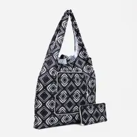 Сумка хозяйственная на кнопке, складная, цвет чёрный Сумка хозяйственная на кнопке, складная, цвет чёрный