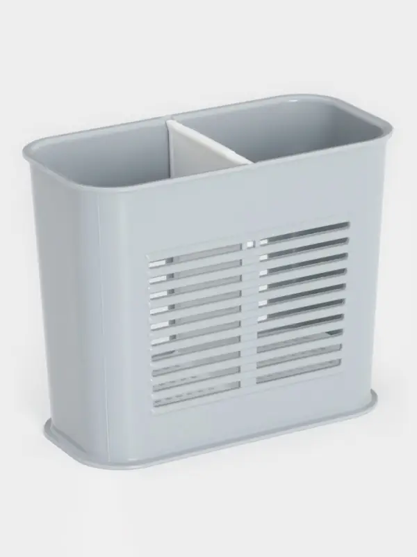 Подставка для столовых приборов Полимербыт, пластик, 8&times;16&times;13 см, МИКС