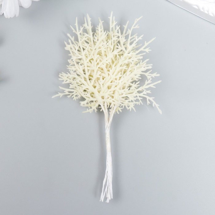 Искусственное растение для творчества Искусственное растение для творчества "Можжевельник" 1 букет=10 веточек белый 15 см