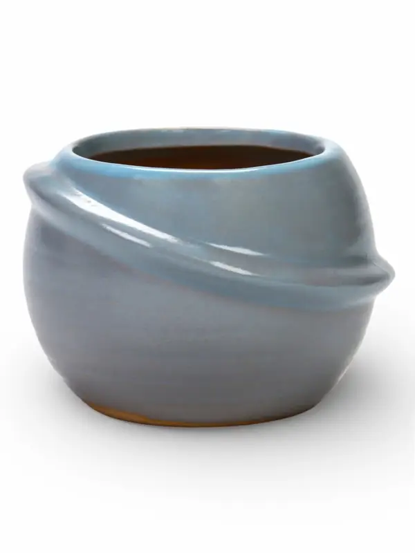 Декоративный горшок для цветов &laquo;Сатурн&raquo;, 6&times;8.8&times;8.5 см, керамический, голубое, Greengo